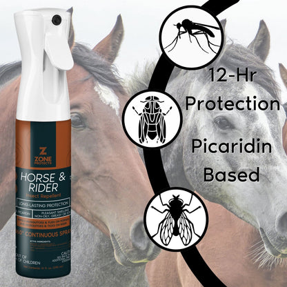 Zone Protects Horse & Rider Fly/Insect Repellent Mistosol + Refill Combo