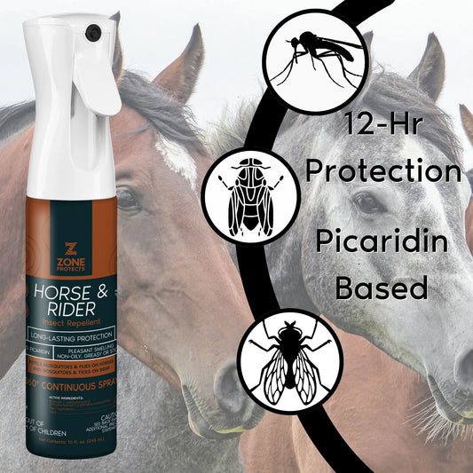 Zone Protects Horse & Rider Fly/Insect Repellent Mistosol + Refill Combo