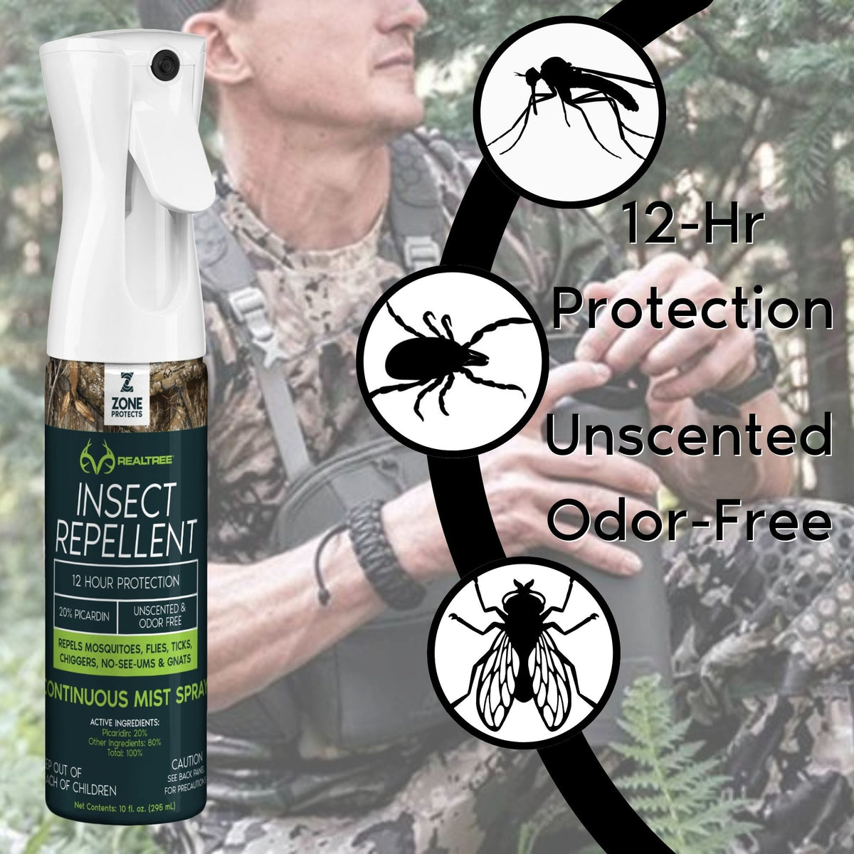 Zone Protects Realtree Buckmaster Bundle; Insect Repellent PLUS Deer Attractants