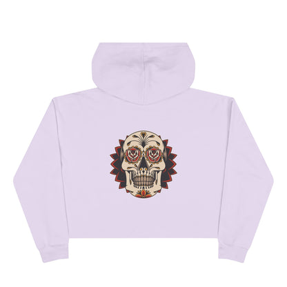 Liebe Calavera Rosa Crop Hoodie