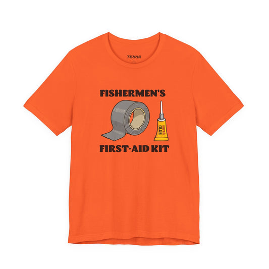 Texas Rigged Tees Fishermen’s First-Aid Kit — Unisex Cotton Tee