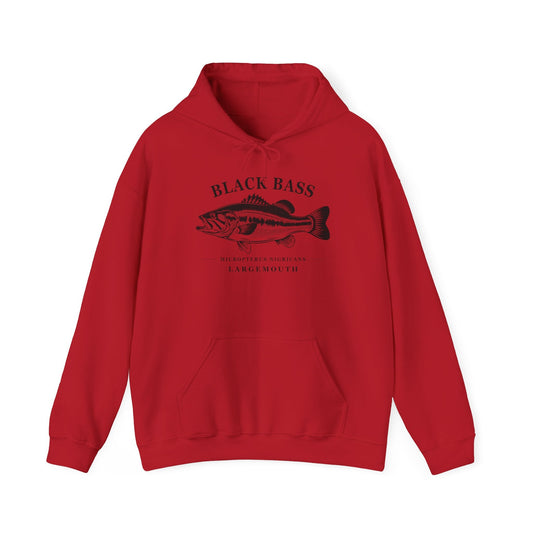 Texas Rigged Tees Black Bass — Unisex Hooded Sweatshirt