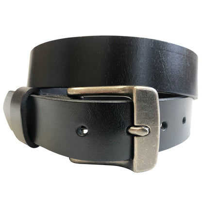 1.25"(32mm) Black Full Grain Leather Belt Handmade in Canada by Zelikovitz - Angler's Pro Tackle & Outdoors