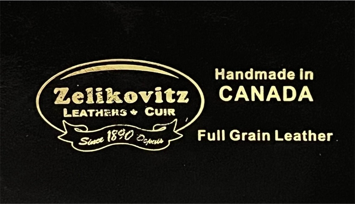 1.25"(32mm) Black Full Grain Leather Belt Handmade in Canada by Zelikovitz - Angler's Pro Tackle & Outdoors