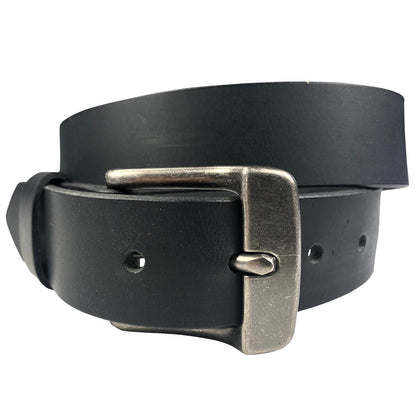 1.25"(32mm) Black Solid Buffalo Leather Belt Handmade in Canada by Zelikovitz - Angler's Pro Tackle & Outdoors