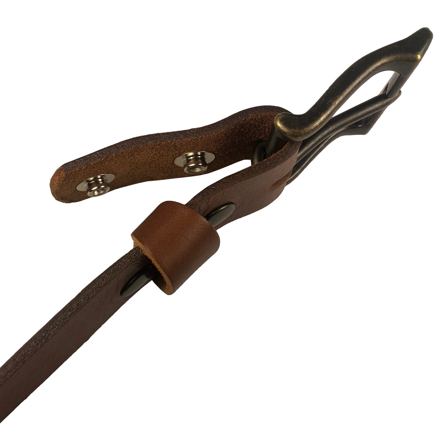 1.25"(32mm) Brown Bridle Leather Belt Handmade in Canada by Zelikovitz - Angler's Pro Tackle & Outdoors