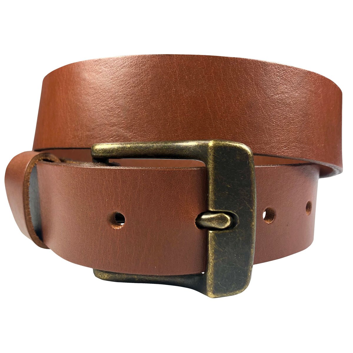 1.25"(32mm) Brown Bridle Leather Belt Handmade in Canada by Zelikovitz - Angler's Pro Tackle & Outdoors