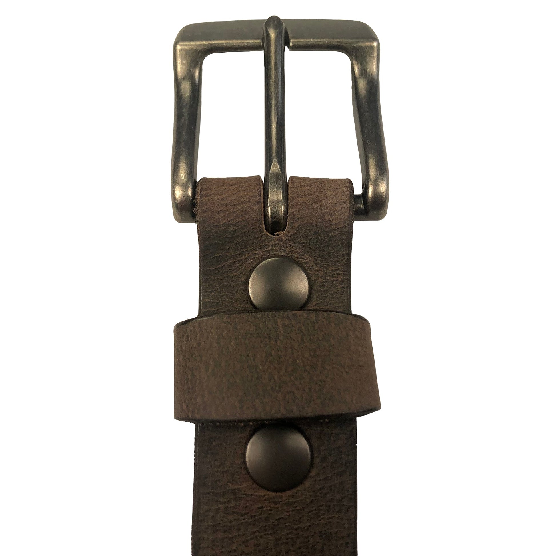 1.25"(32mm) Crazy Horse Solid Buffalo Leather Belt Handmade in Canada by Zelikovitz - Angler's Pro Tackle & Outdoors