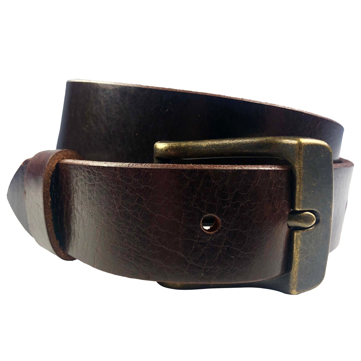 1.25"(32mm) Mahogany Full Grain Leather Belt Handmade in Canada by Zelikovitz - Angler's Pro Tackle & Outdoors