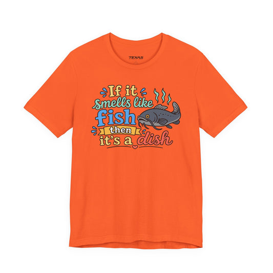 Texas Rigged Tees If it smells like fish — Unisex Cotton Tee
