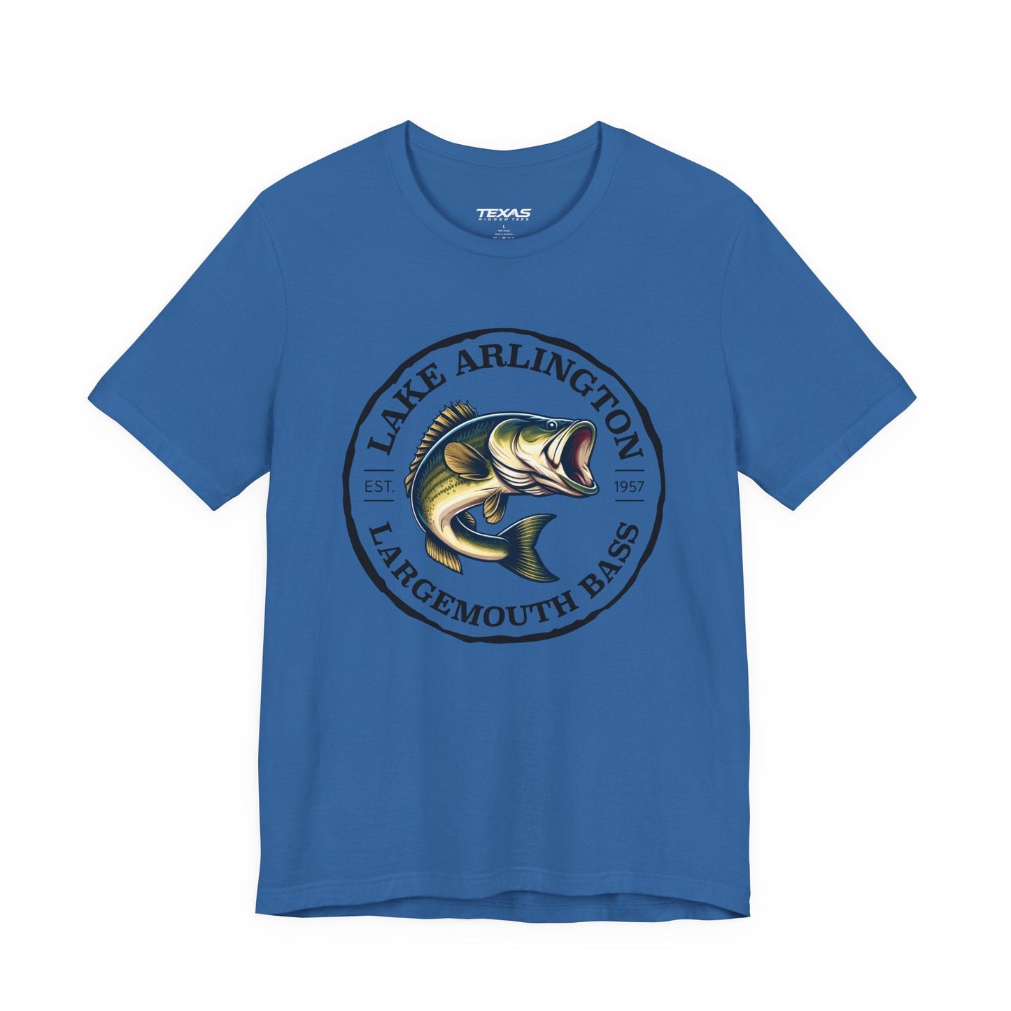 Texas Rigged Tees Lake Arlington Largemouth Bass — Unisex Cotton Tee