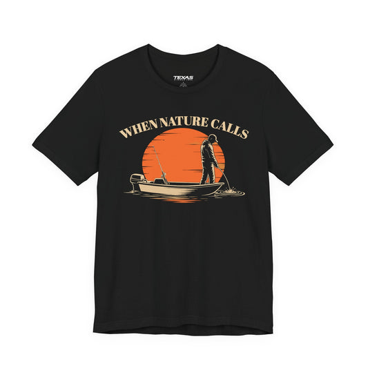 Texas Rigged Tees When Nature Calls — Unisex Cotton Tee