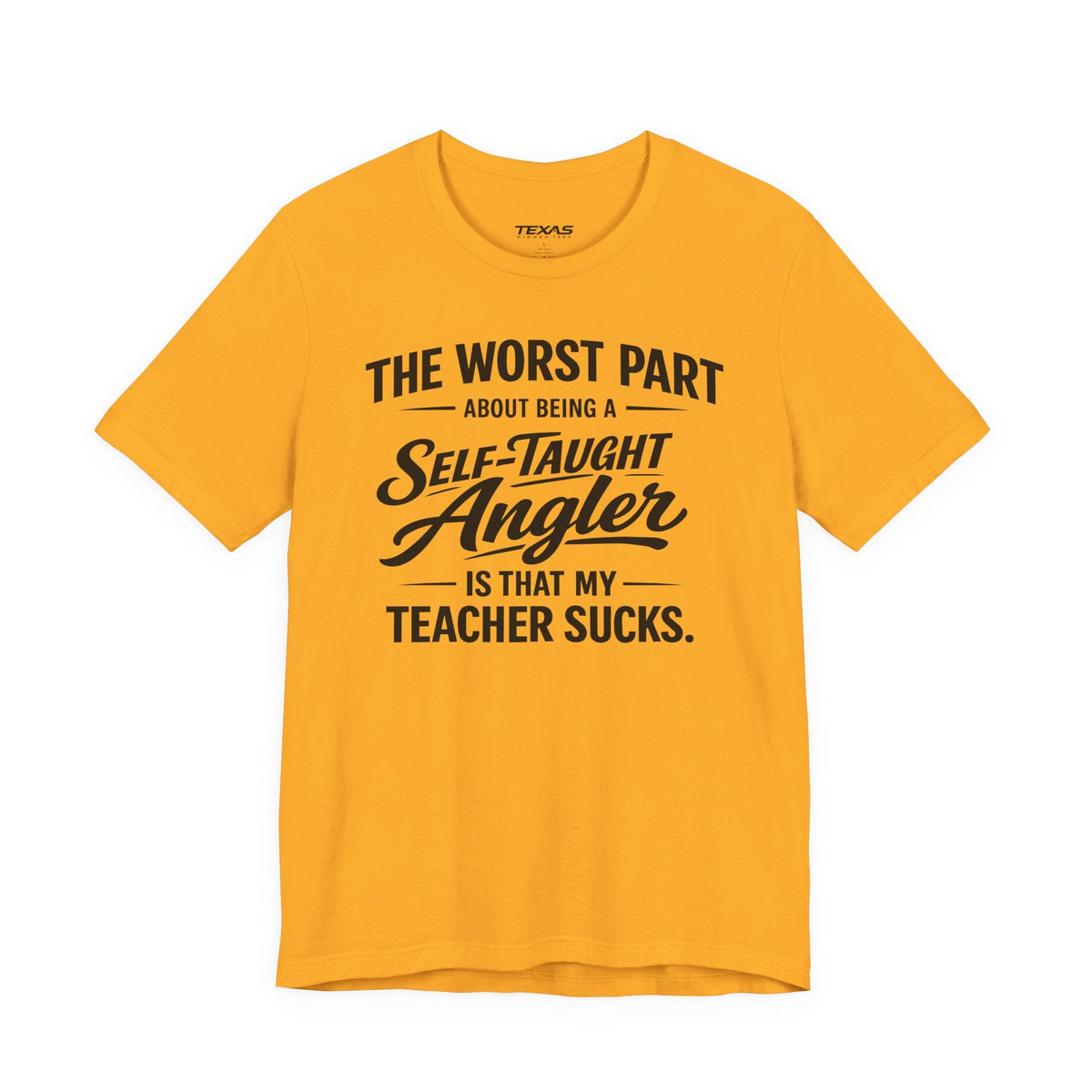 Texas Rigged Tees Self-Taught Angler — Unisex Cotton Tee