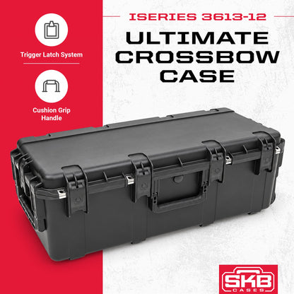 SKB Cases iSeries Ultimate Crossbow Arrow Case, Waterproof Military Grade, Black