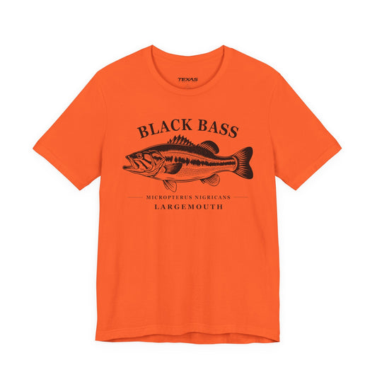 Texas Rigged Tees Black Bass — Unisex Cotton Tee