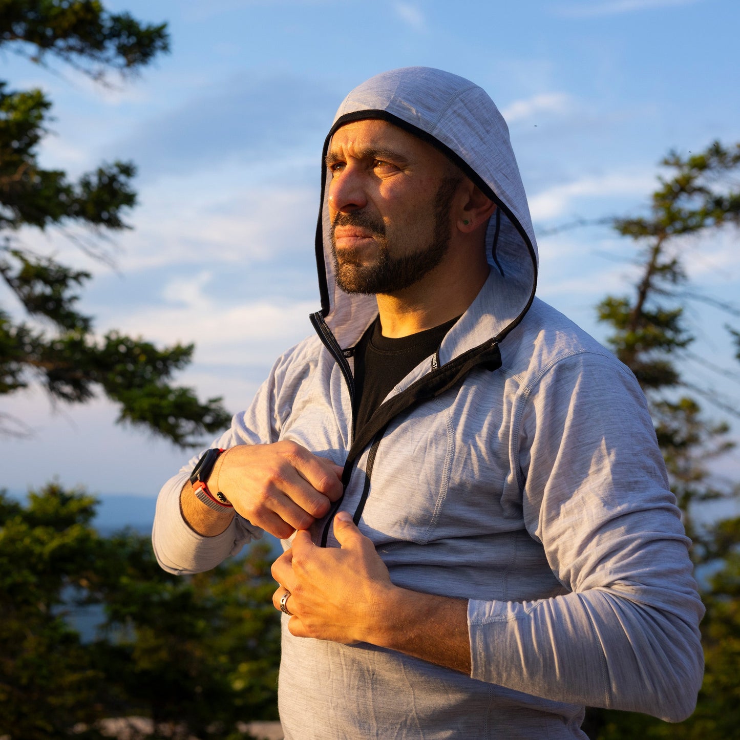 Minus33 Micro Weight - Men's Wool 1/4 Zip Sun Hoodie Woolverino