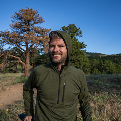 Minus33 Micro Weight - Men's Wool 1/4 Zip Sun Hoodie Woolverino