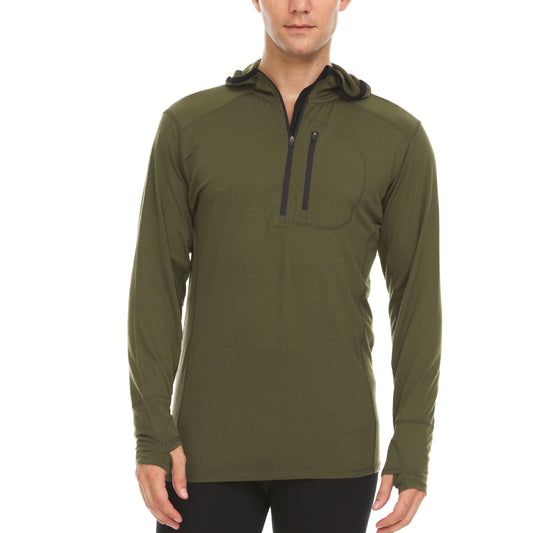 Minus33 Micro Weight - Men's Wool 1/4 Zip Sun Hoodie Woolverino