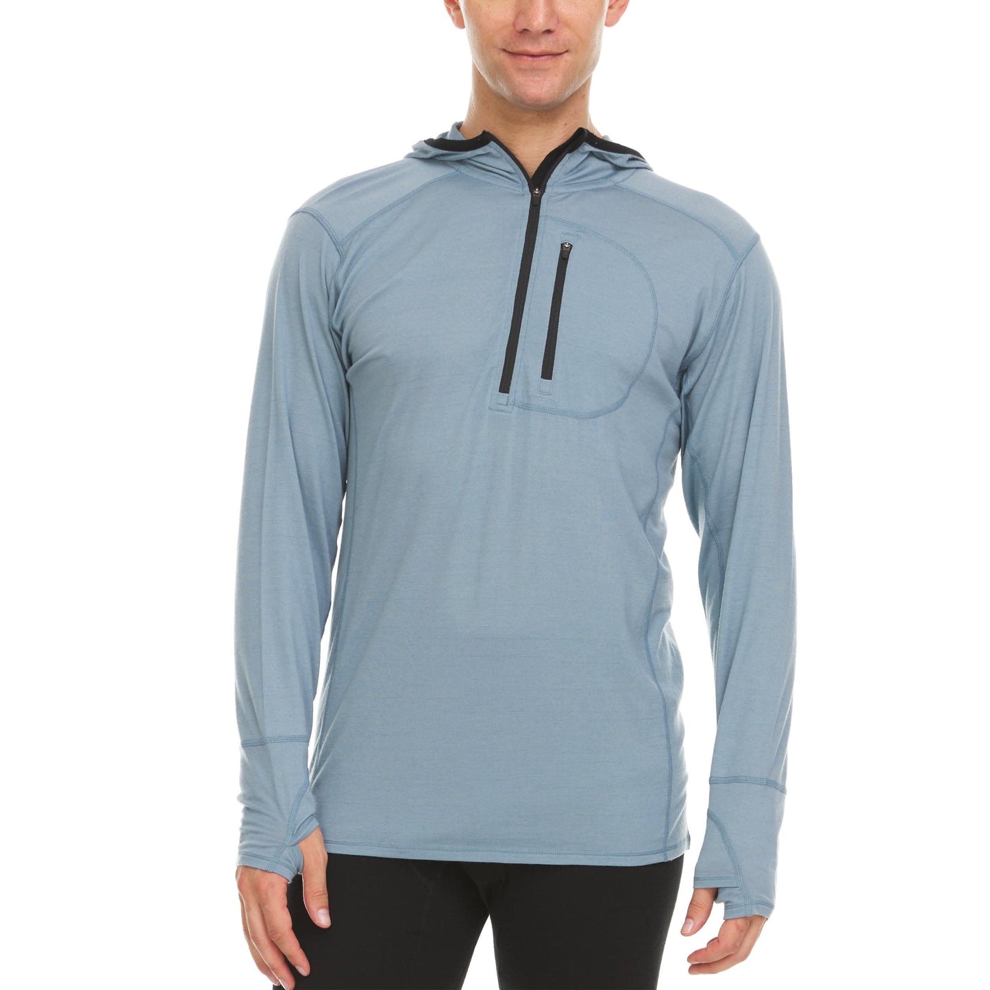 Minus33 Micro Weight - Men's Wool 1/4 Zip Sun Hoodie Woolverino