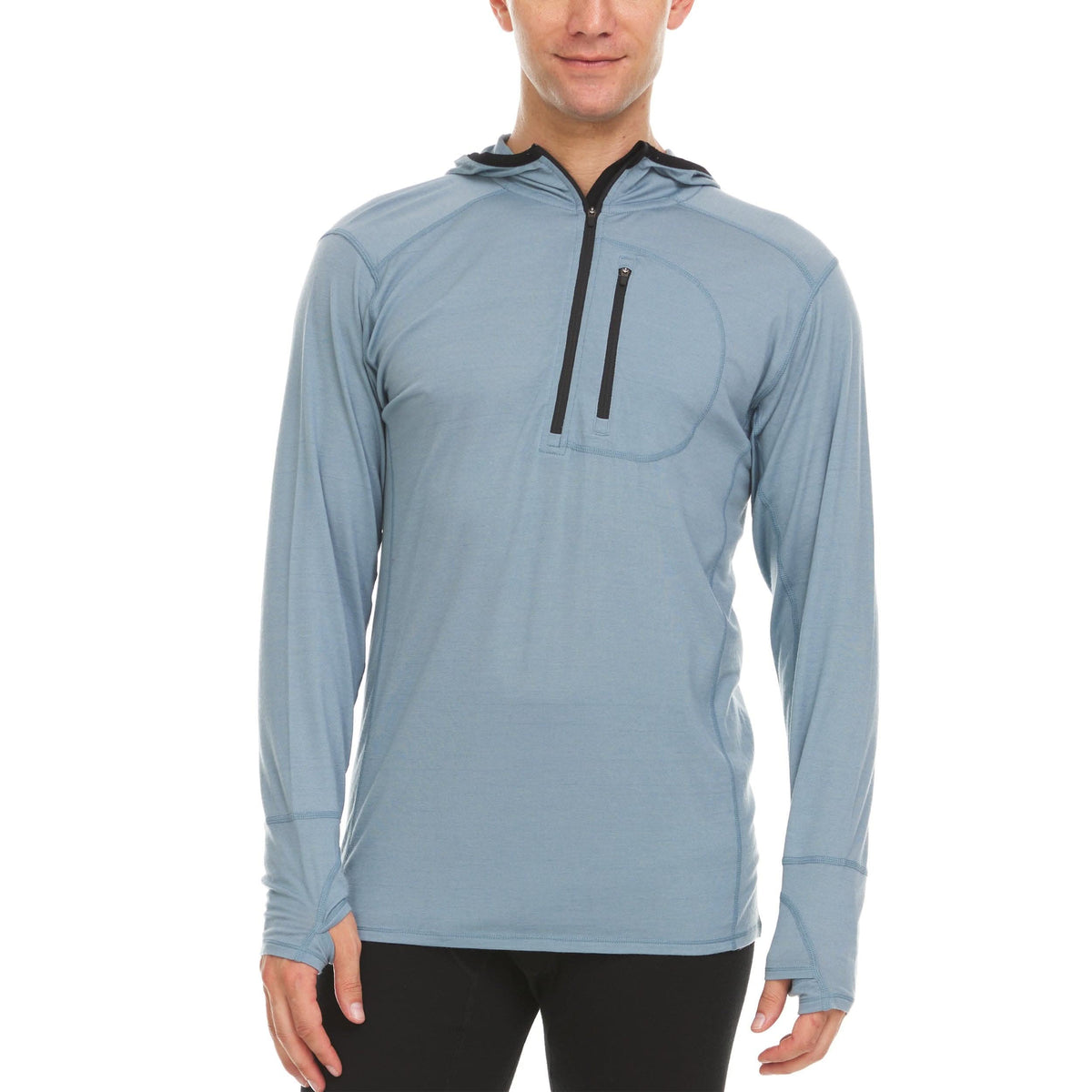 Minus33 Micro Weight - Men's Wool 1/4 Zip Sun Hoodie Woolverino