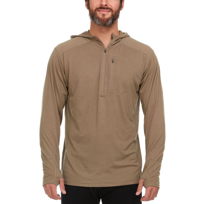 Minus33 Micro Weight - Men's Wool 1/4 Zip Sun Hoodie Woolverino