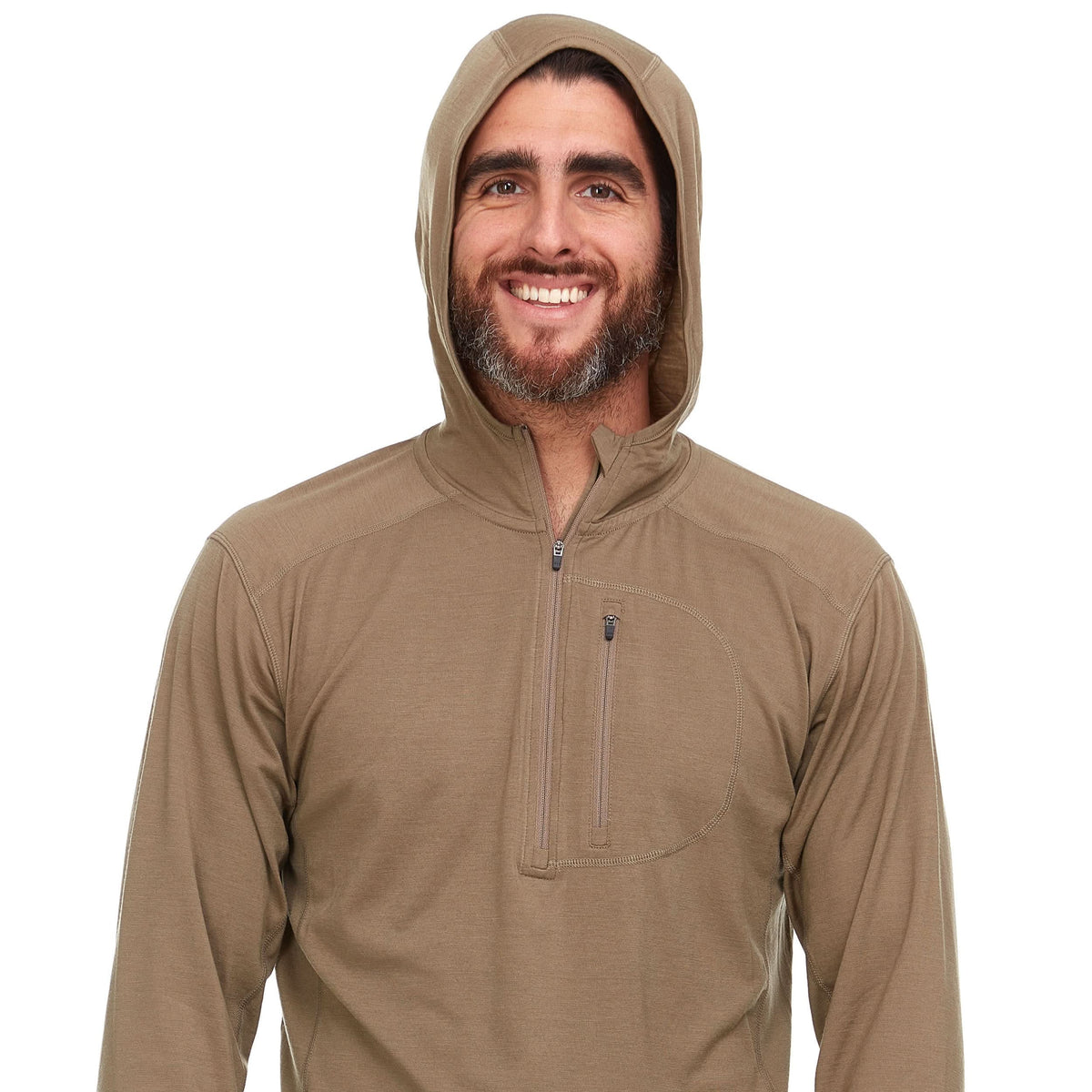 Minus33 Micro Weight - Men's Wool 1/4 Zip Sun Hoodie Woolverino