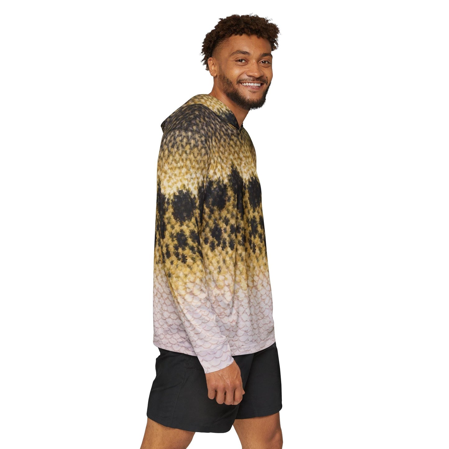 Texas Rigged Tees Largemouth Bass — Unisex Fishing Pullover Hoodie (SPF 50+)