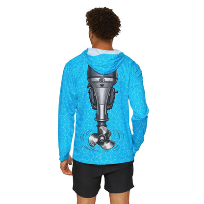Texas Rigged Tees Outboard Motor — Unisex Fishing Pullover Hoodie (SPF 50+)