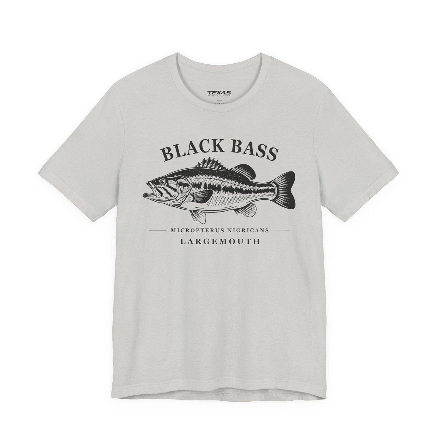 Texas Rigged Tees Black Bass — Unisex Cotton Tee