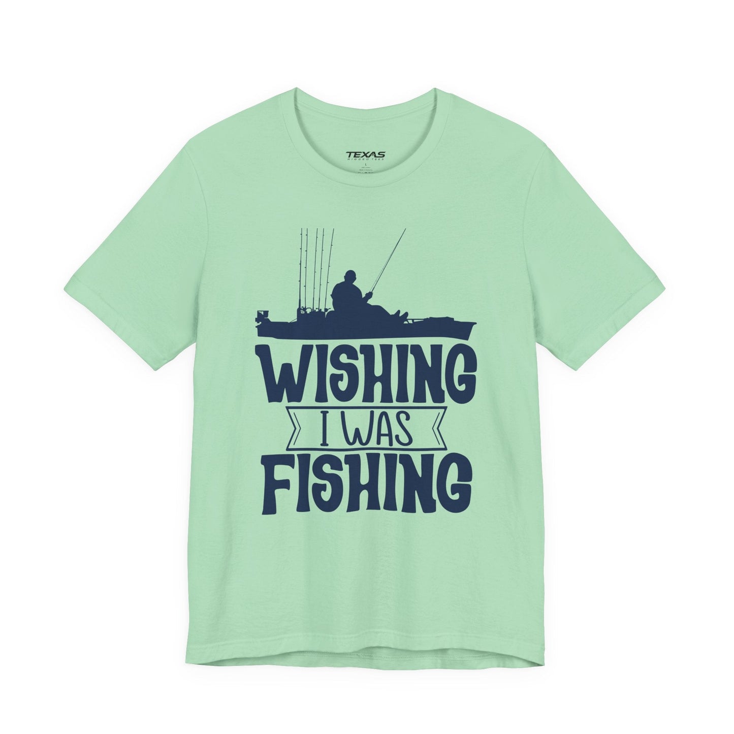 Texas Rigged Tees Wishing I Was Fishing (Kayak Edition) — Unisex Cotton Tee