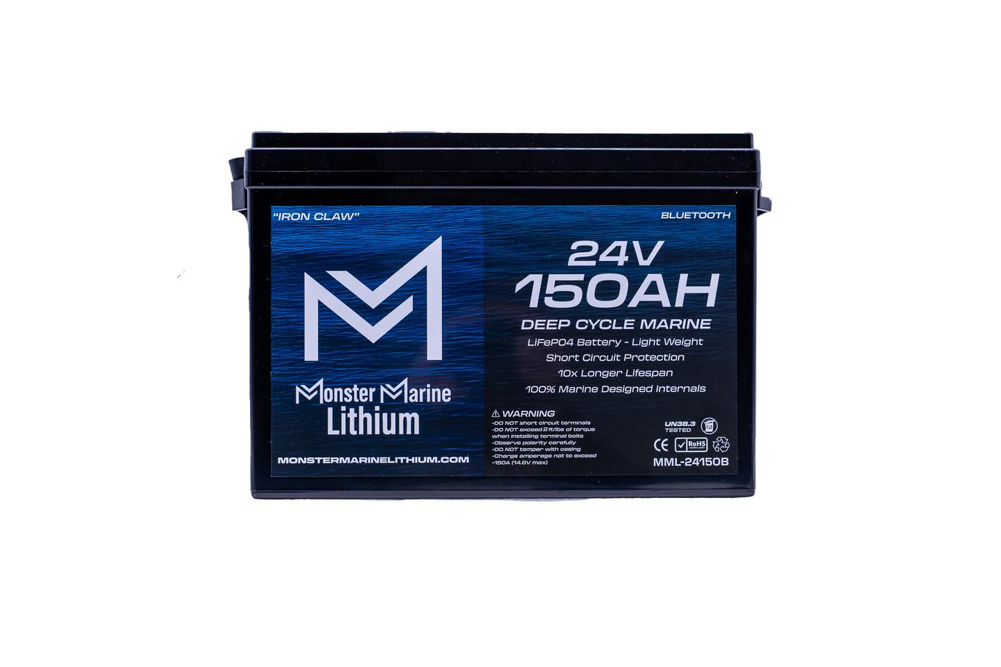 Monster Marine Lithium 24v 150ah Lithium Marine Trolling Motor Battery "IRON CLAW" - Bluetooth