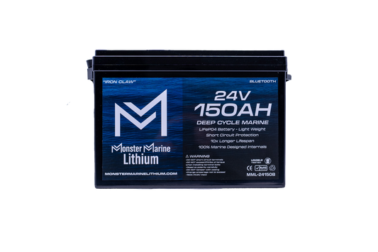 Monster Marine Lithium 24v 150ah Lithium Marine Trolling Motor Battery "IRON CLAW" - Bluetooth
