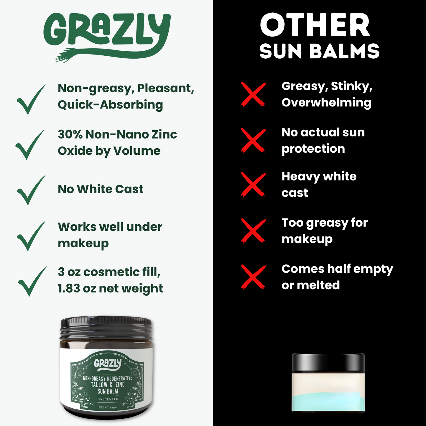 Grazly  Regenerative Tallow & Zinc Sun Balm