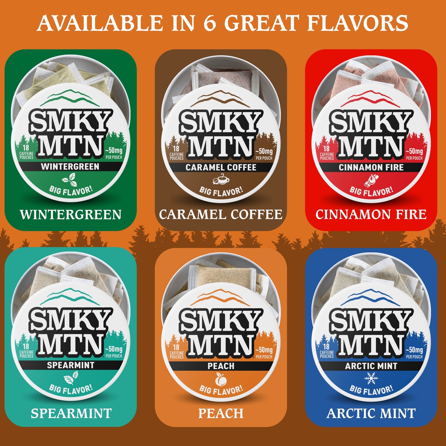Smokey Mountain Peach Caffeine Pouches