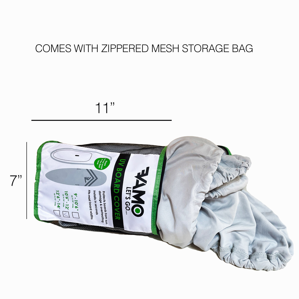 Vamo Life 4 Way Stretch SUP Paddleboard Board Cover - 9' - 10'6"