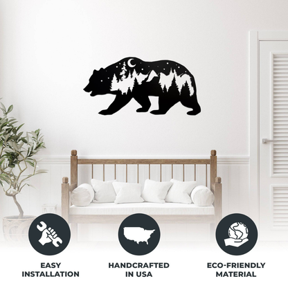 MetalPlex - Bear - Metal Wall Art