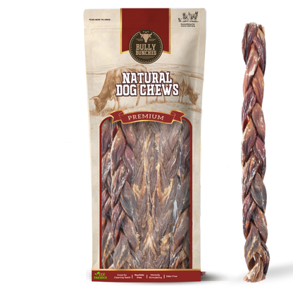 Bully Bunches - 12 Inch Braided Jerky Stick
