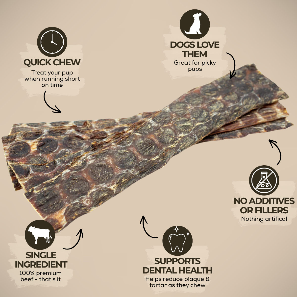 Bully Bunches - 12 Inch Beef Jerky Strip