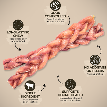Bully Bunches - 12 Inch Thick Braided Bully Stick