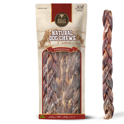 Bully Bunches - 12 Inch Braided Jerky Stick
