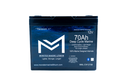 Monster Marine Lithium 12v 70Ah Deep Cycle Lithium Marine Battery "Tarpon" Bluetooth