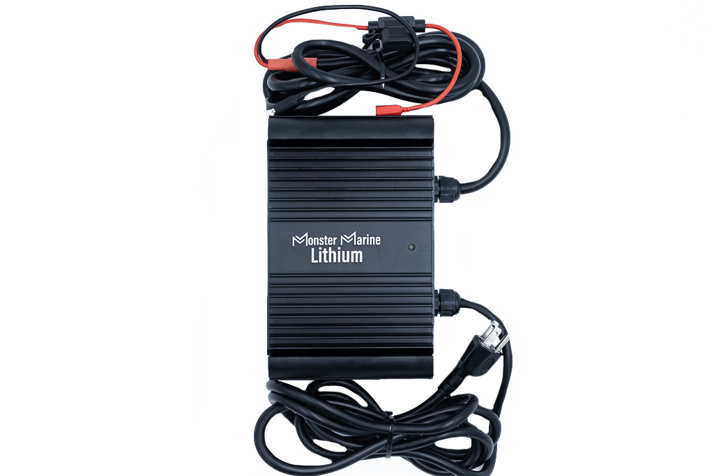 Monster Marine Lithium BLACK WIDOW 24V 10A Waterproof Lithium Battery Charger