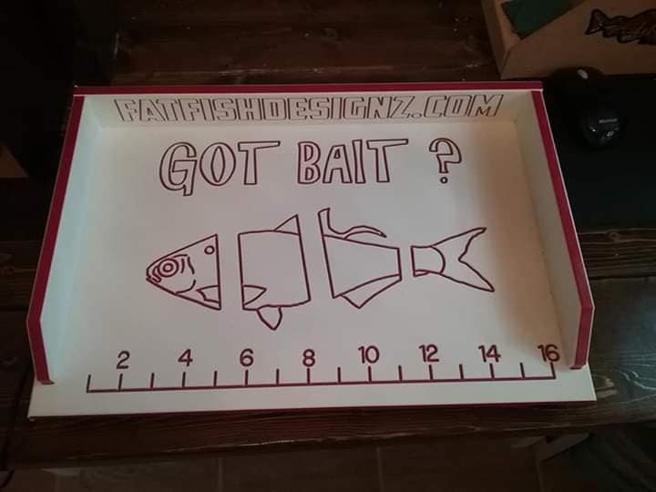 Fat Fish Designz Cutting Board w/ Got Bait and Ruler