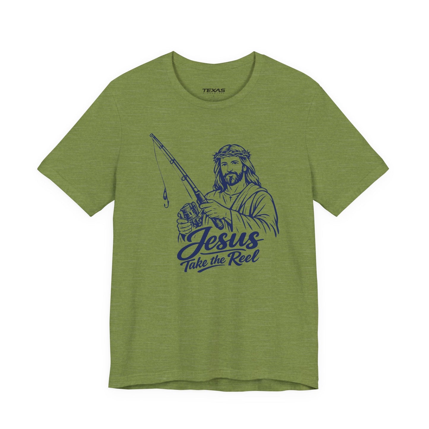 Texas Rigged Tees Jesus Take the Reel — Unisex Cotton Tee