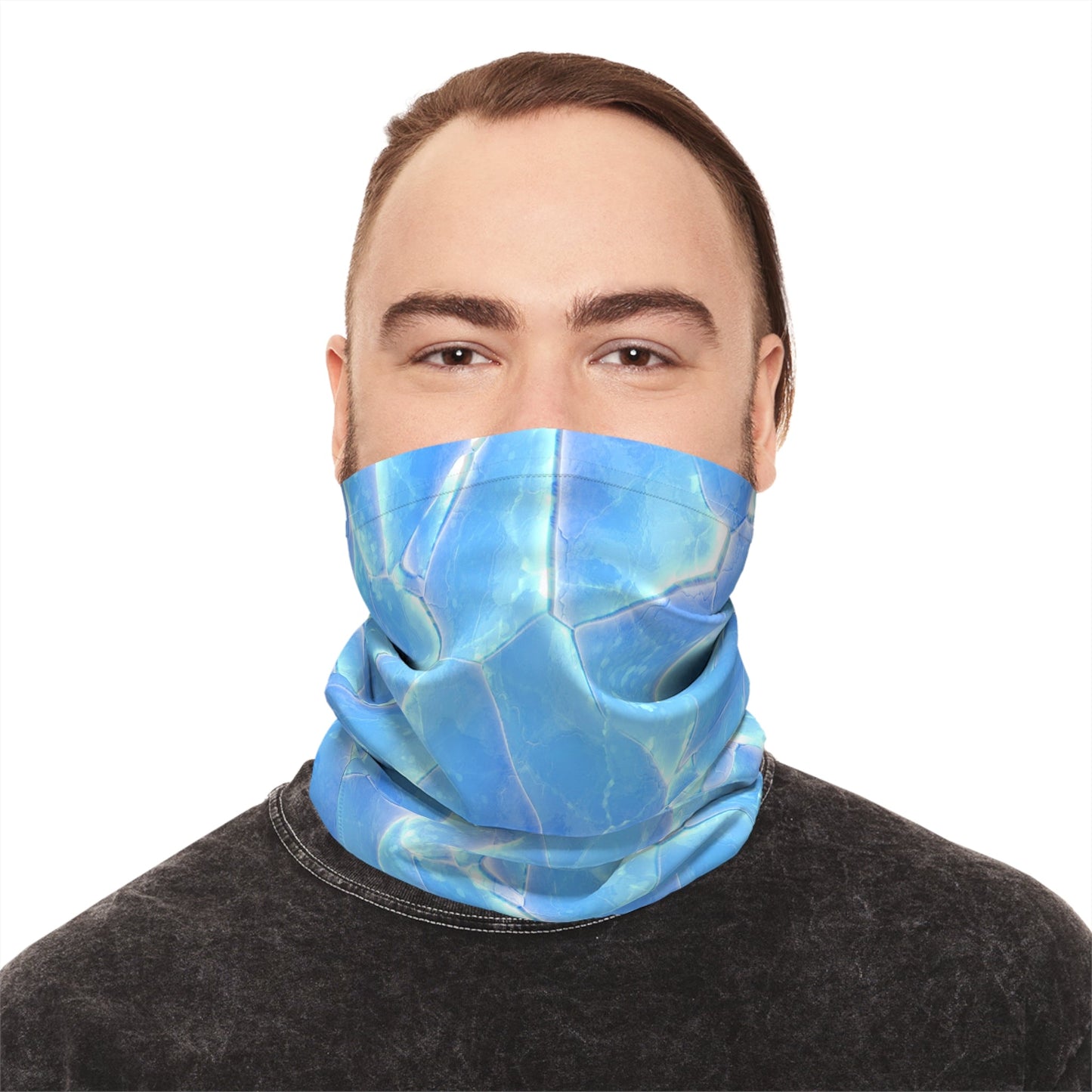 Texas Rigged Tees Fractal Ice — Unisex Neck Gaiter (SPF 50+)