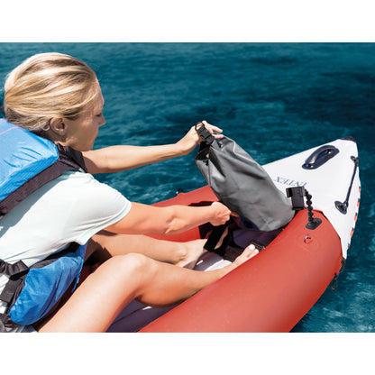 Intex Excursion Pro Inflatable 2 Person Kayak Set w/ Oars & Pump, 2-Pack, Red