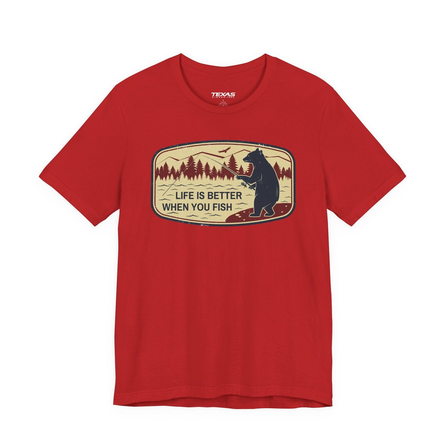 Texas Rigged Tees Life Is Better When You Fish — Unisex Cotton Tee