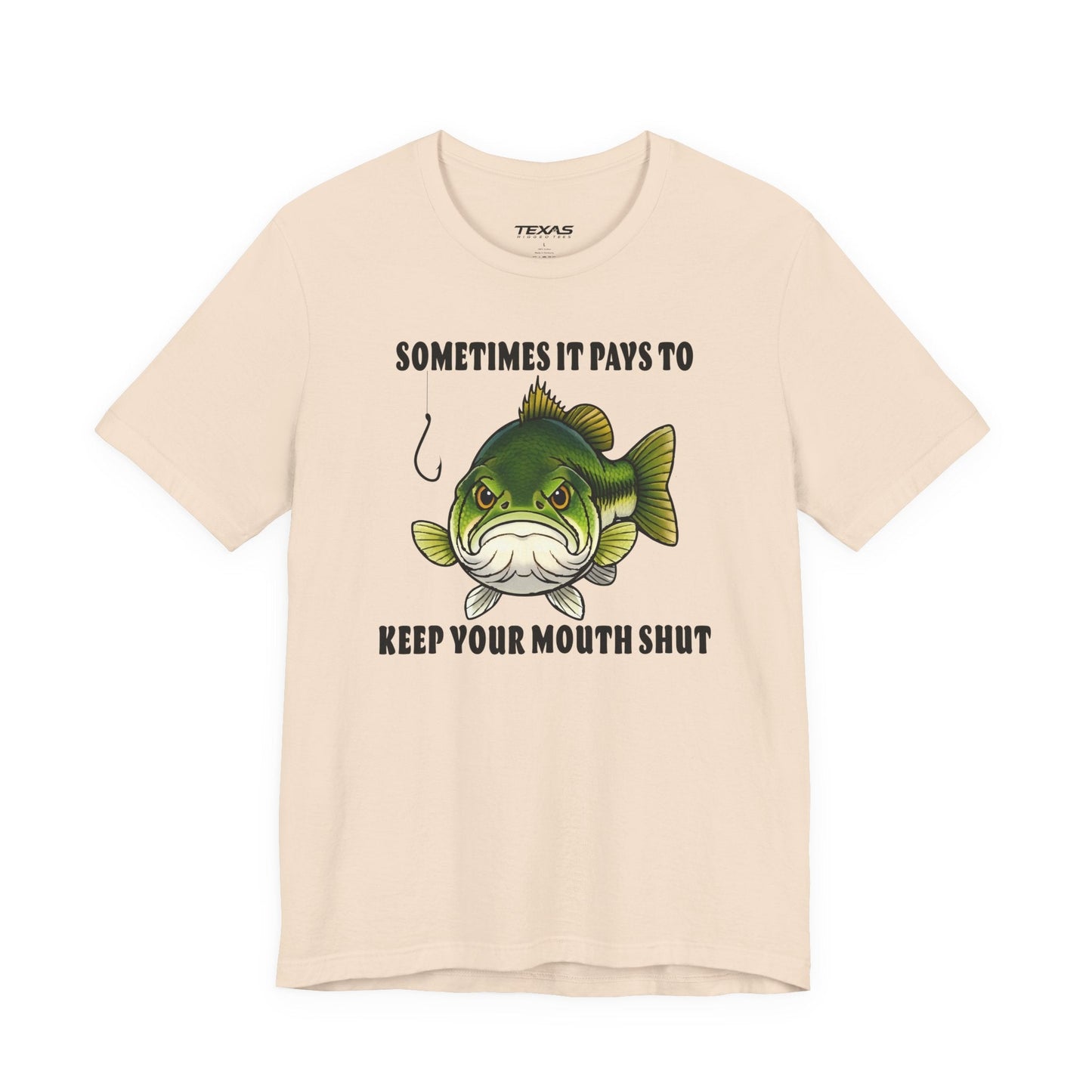 Texas Rigged Tees Sometimes It Pays to Keep Your Mouth Shut — Unisex Cotton Tee