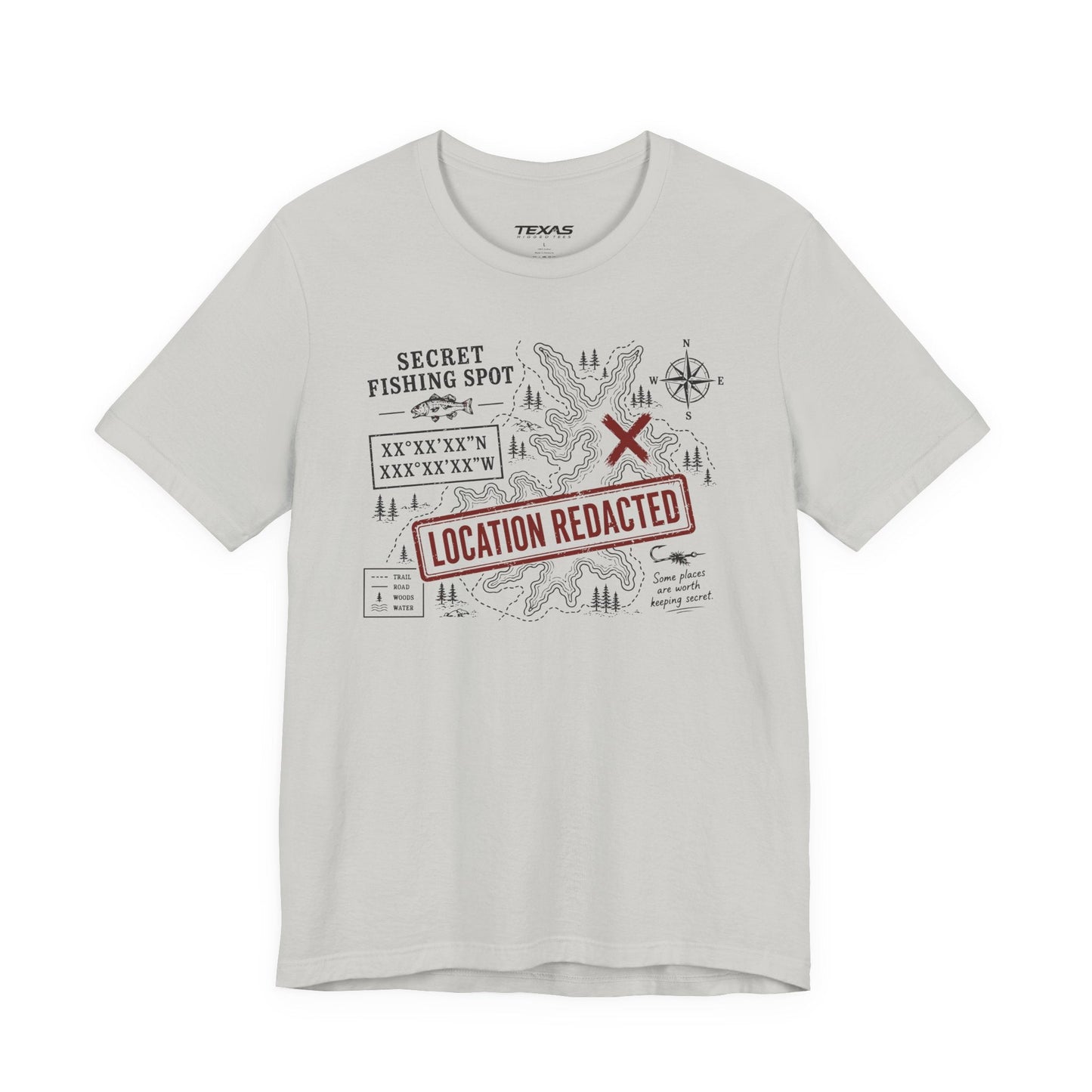 Texas Rigged Tees Secret Fishing Spot — Unisex Cotton Tee