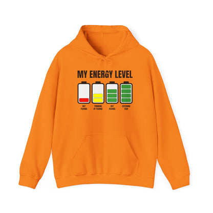 Texas Rigged Tees My Energy Level — Unisex Hooded Sweatshirt